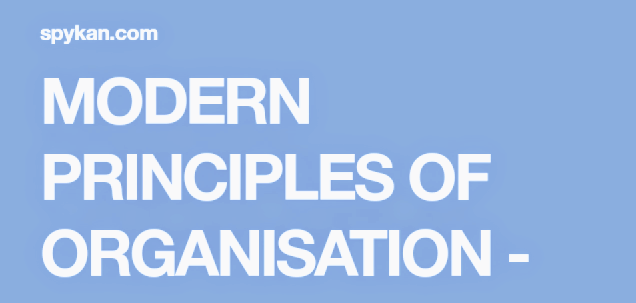 MODERN PRINCIPLES OF ORGANISATION